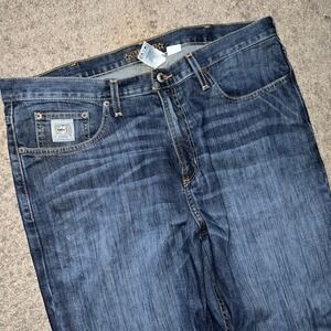 Cinch Silver Label Jeans Size 38x36 Slim Fit Dark Wash Blue Denim